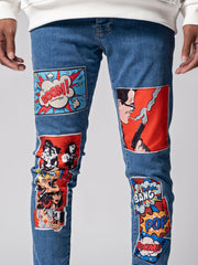 Comic Books Blue Jeans