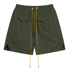 RHUDE Embroidered Letters Logo Shorts