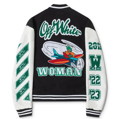 OFF WHITE Embr Patches embroidered varsity Jacket