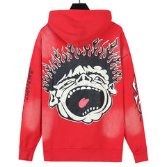 Hellstar Records Tie Dye Hoodie Red