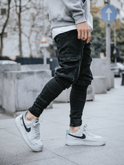 Black Skinny Cargo Pants