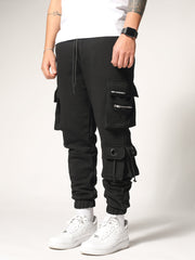 Black Cargo Sweatpants