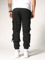 Black Cargo Sweatpants