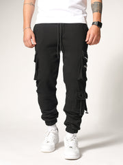 Black Cargo Sweatpants