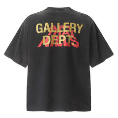 GALLERY DEPT Letter Print Cotton T-Shirt