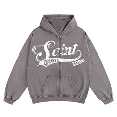 Saint Michael Tears Printed Hoodie