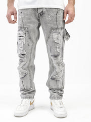 Distressed Grey Jeans