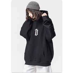 RS Plush luminous print men's hooded sweatshirt