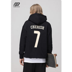 RS No. 7 print fashion brand hooded sweater