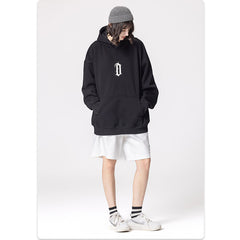 RS Plush luminous print men's hooded sweatshirt